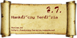 Hankóczy Terézia névjegykártya