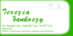 terezia hankoczy business card